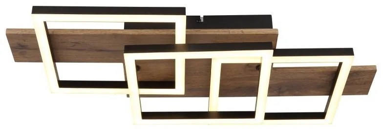 Plafoniera LED design slim JEFFRY aspect lemn 67350-24 GL