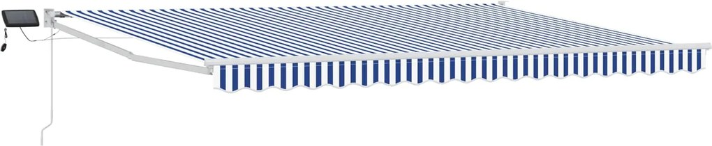 vidaXL Marchiză retractabilă manuală cu led-uri 5 x 3 m