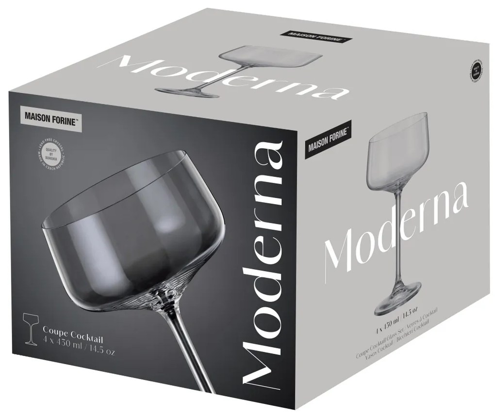 Set 4 pahare cocktail 430ml, Moderna
