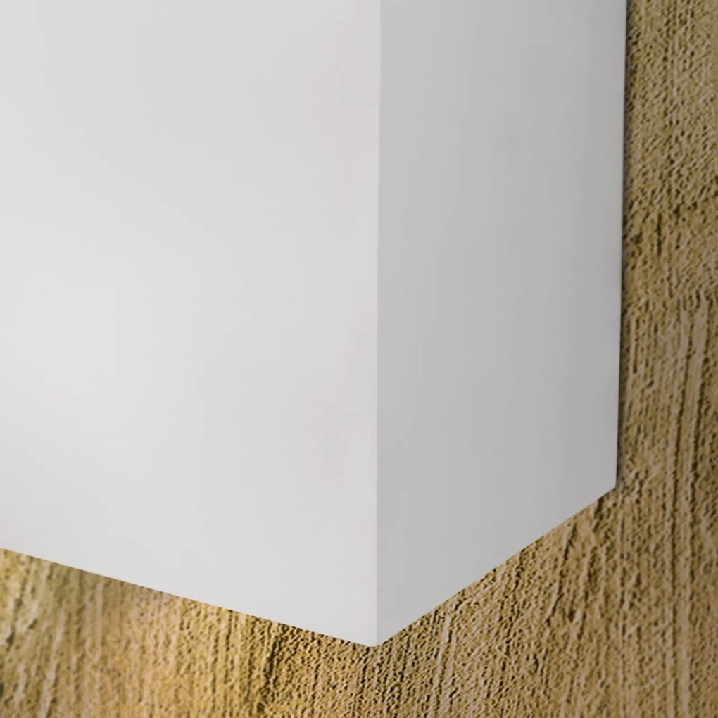 Aplica LED de perete design ambiental Cube 2 alba