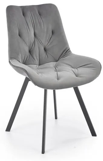 Scaun catifea K519 velvet gri