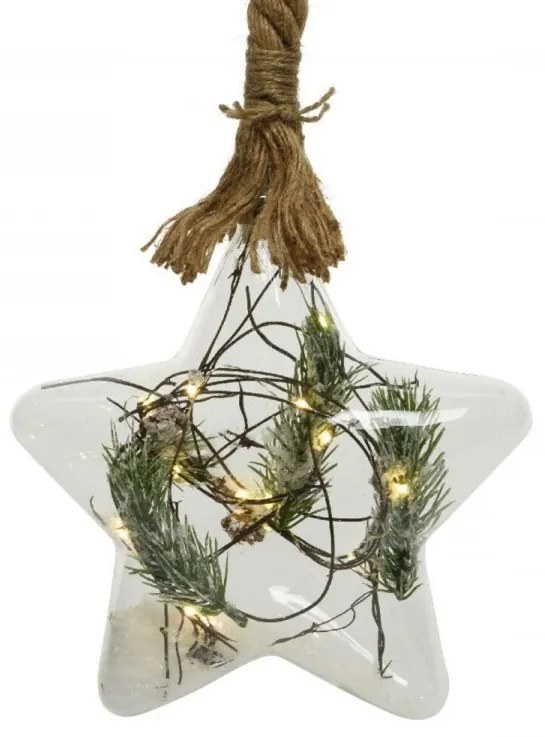 Decoratiune luminoasa Star w rope, Lumineo, 40 LED-uri, Ø 20 cm