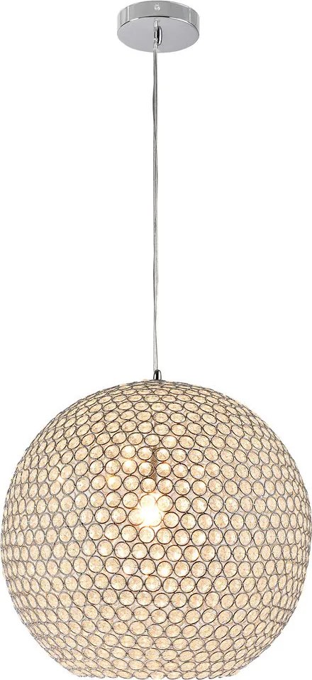 Lampa suspendata design decorativ – lampa plafon - Crom-cristal (1 x E14)
