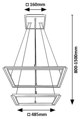 Lustră LED pe cablu Rabalux 72243 SIDONA 2xLED/24W/230V 3000K