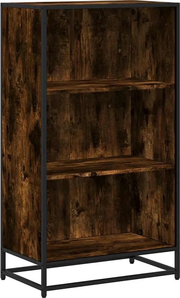 vidaXL Bibliotecă, stejar fumuriu, 60x35x107,5 cm, lemn prelucrat