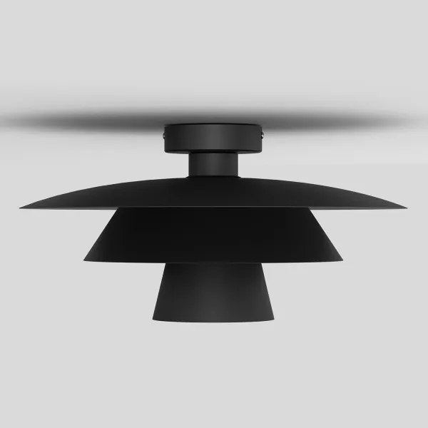 Plafonieră PLATO 1xE27/15W/230V, Ø 38 cm, neagră