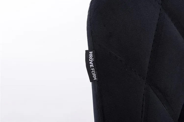 HR1054K Scaun Negru Catifea