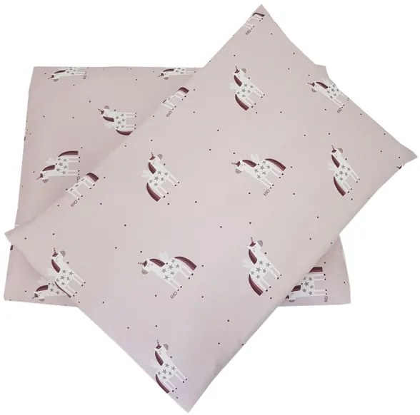 Lenjerie de pat din muselină de bumbac pentru pătuț UNICORN 2 piese EKO