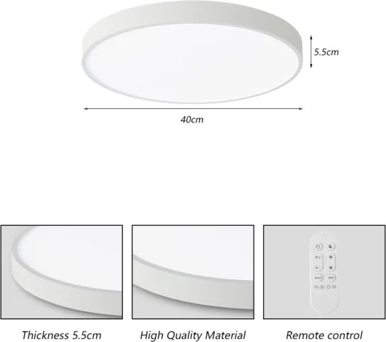 Plafonieră LED dimabilă Immax NEO 07251L SEMPLICI 36W/230V Wi-Fi Tuya alb + telecomandă