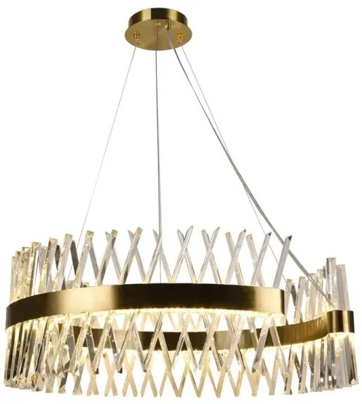 Lustră LED dimabilă pe cablu LED/175W/230V 3000-6500K auriu + telecomandă