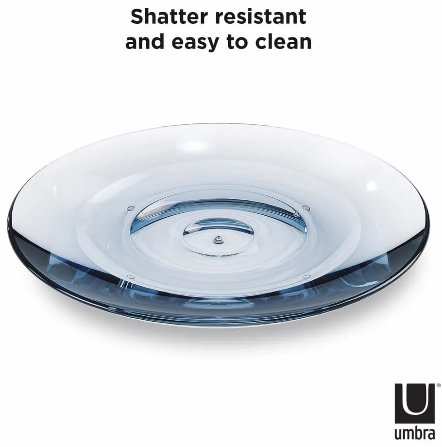 Săpunieră albastră din plastic Droplet – Umbra