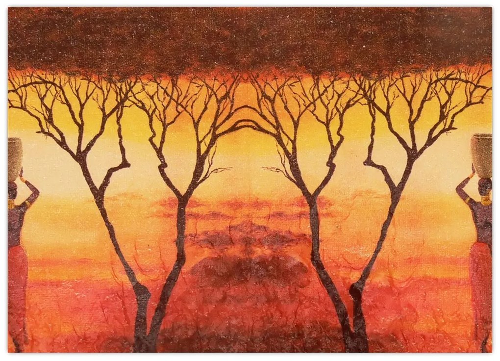 Tablou pe sticlă - Savana africană (70x50 cm)