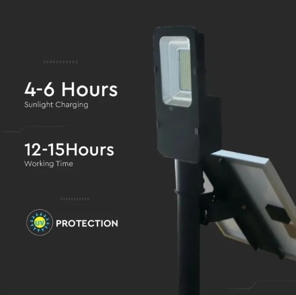 Lampă solară stradală LED reglabilă 50W 6,4V 4000K IP65 cu DO
