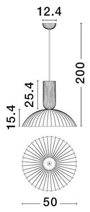 Lustra suspendata design decorativ Ghips, AMMOS alb