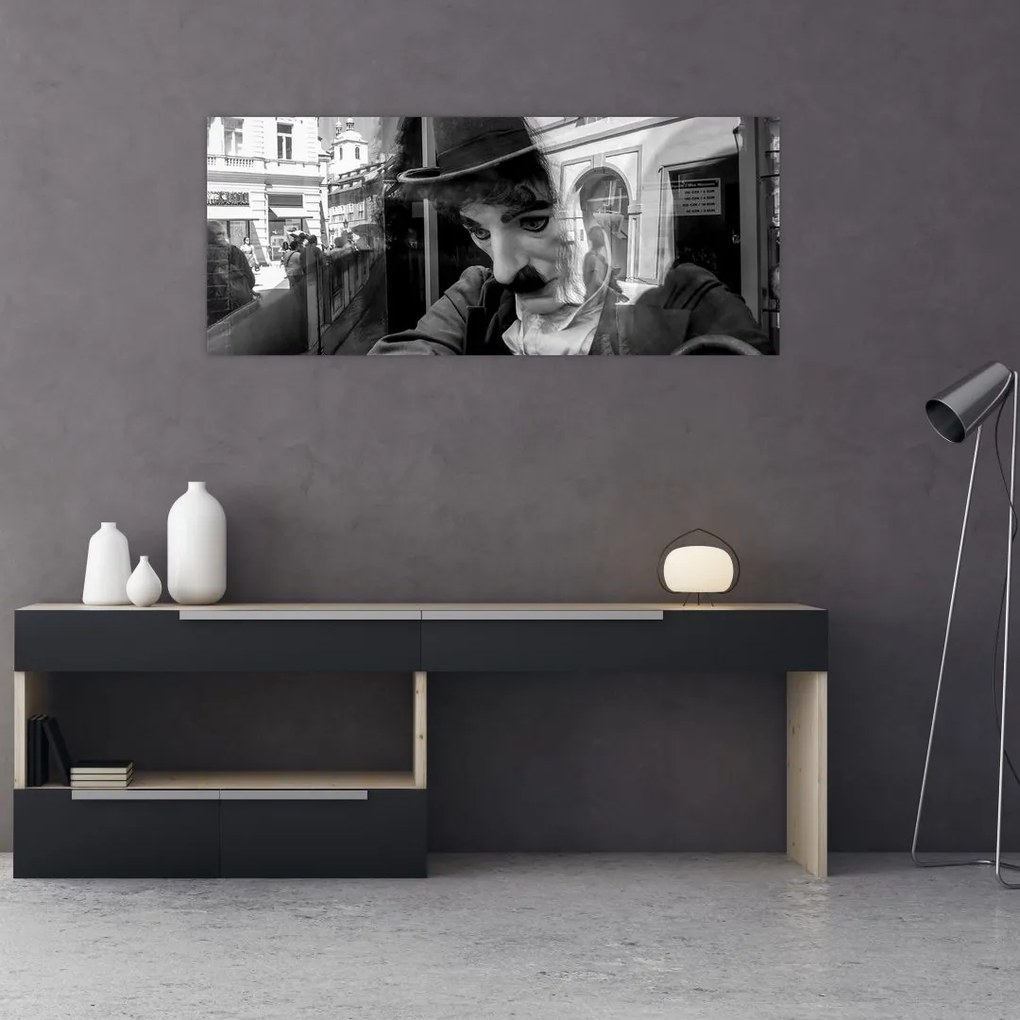 Tablou - Charles Chaplin la Praga (120x50 cm)