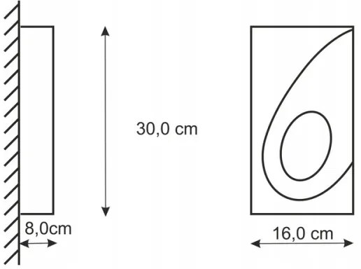 Corp de iluminat perete KOMETA 1xE14/40W/230V