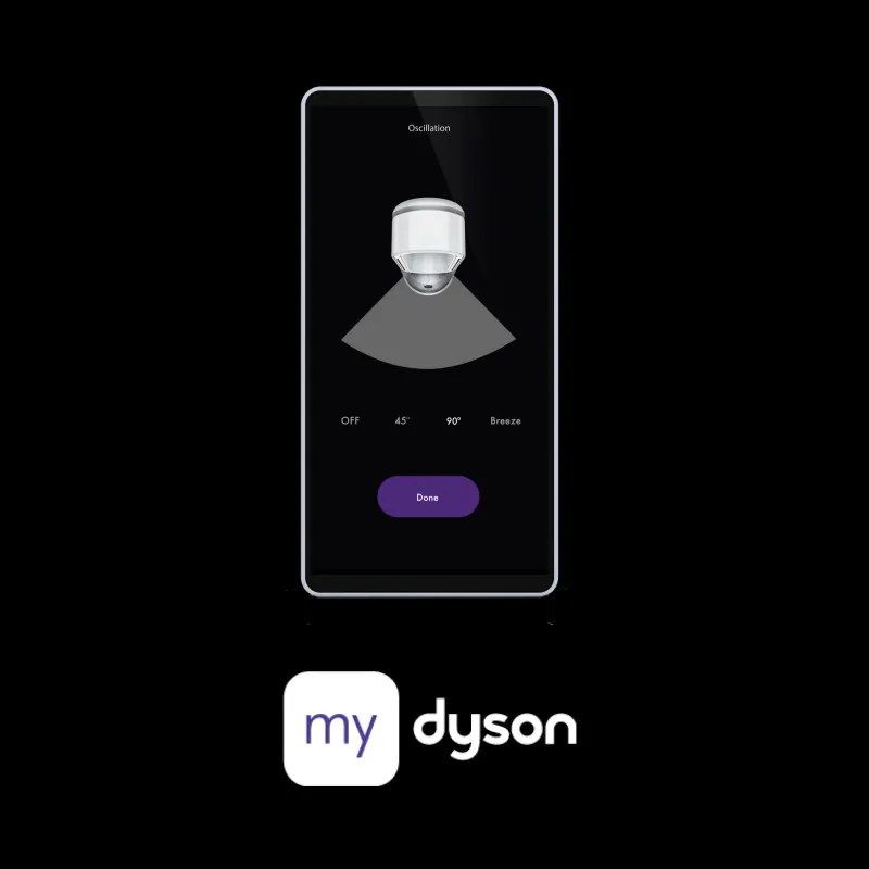 Purificator si racitor de aer Dyson PC2 De-NOx TP12 Wh/Gd, 40W, 40 m², 10 viteze, Oscilatie, HEPA, MyDyson™, Wi-Fi, LCD, Control vocal, Mod automat, Alb/Auriu