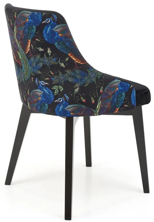 Scaun Endo velvet verde/negru Blu78