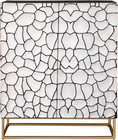 Comoda inalta cu model mozaic 3D Vulcano 120cm