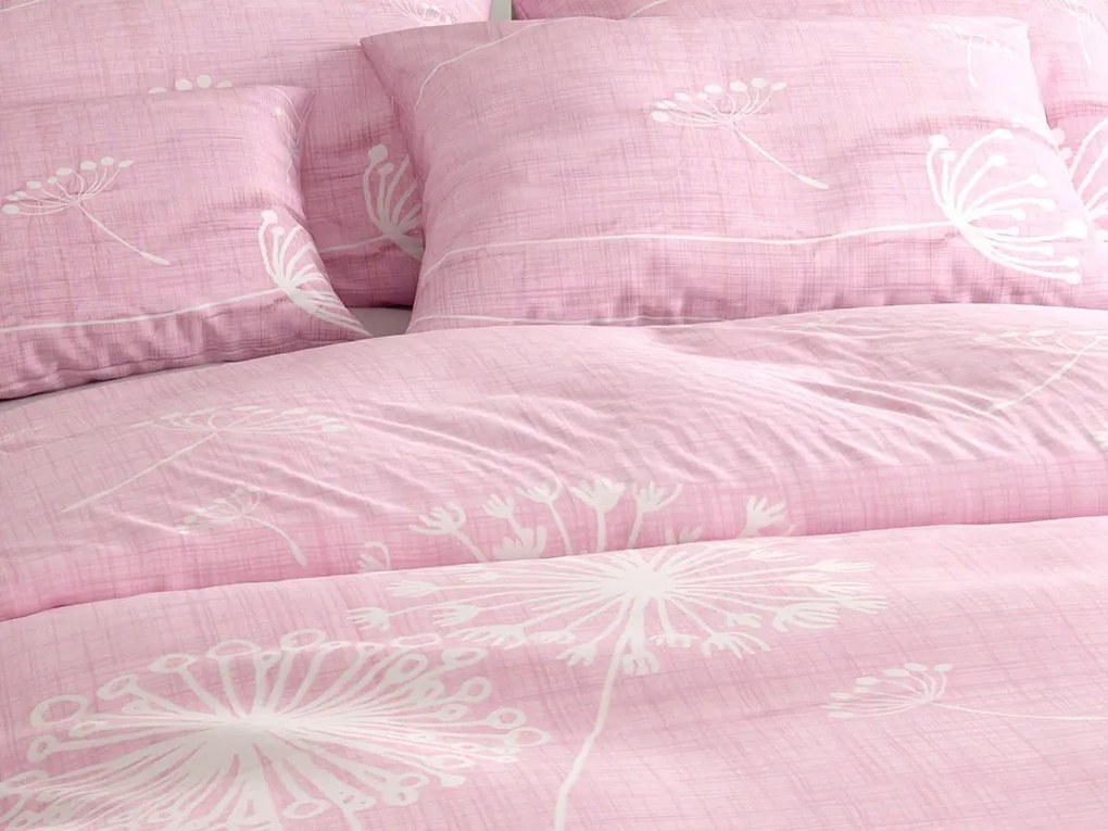 Lenjerie de pat din bumbac DANDELIS roz Dimensiune lenjerie de pat: 70 x 80 cm | 140 x 200 cm
