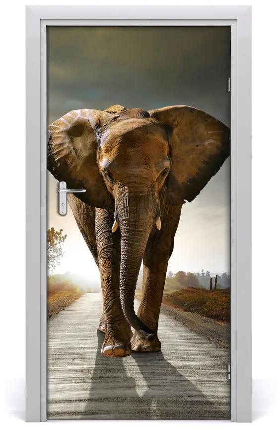Autocolante pentru usi elefant de mers pe jos