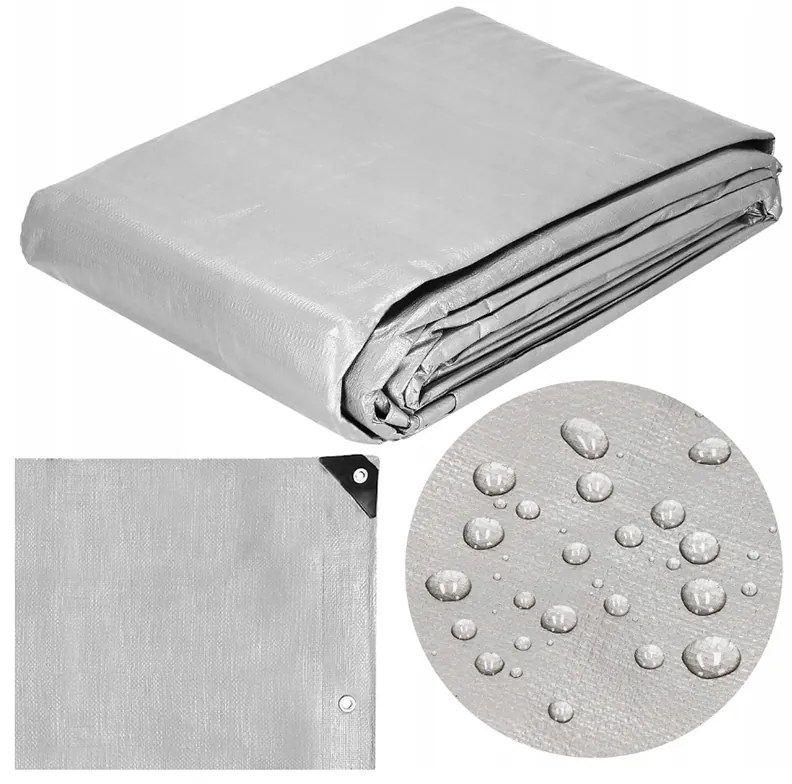 Prelată rezistentă la îngheţ, maro-argintie 6m x 10m
