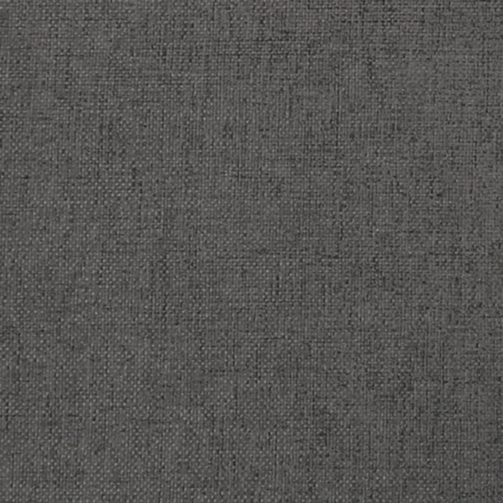 Taburet, gri inchis, 45x29,5x39 cm, textil  piele ecologica Morke gra