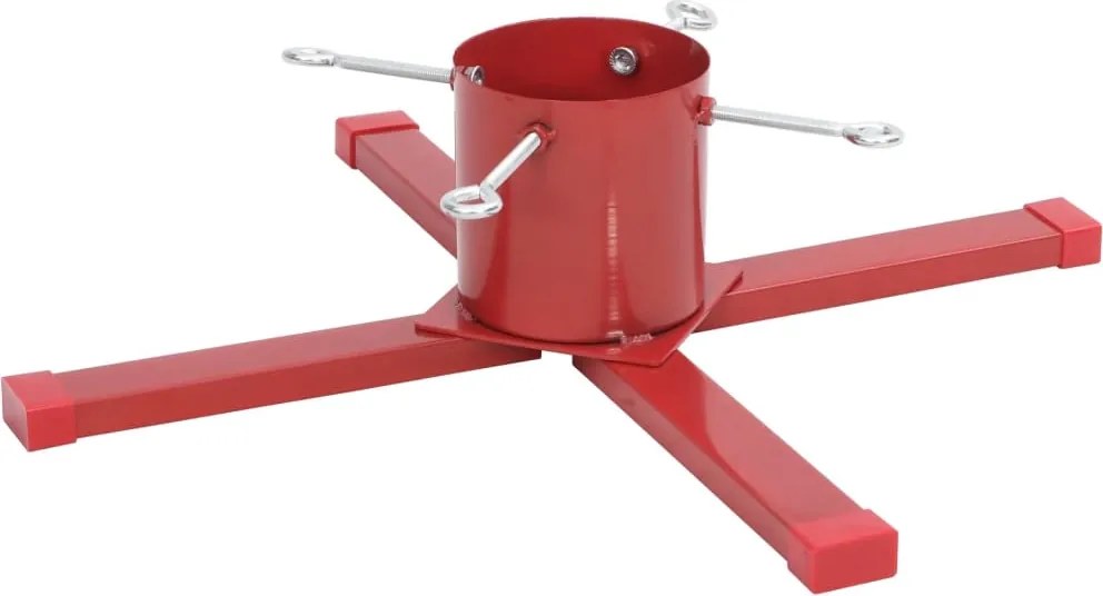 vidaXL Suport brad de Crăciun, roșu, 61x61x15,5 cm