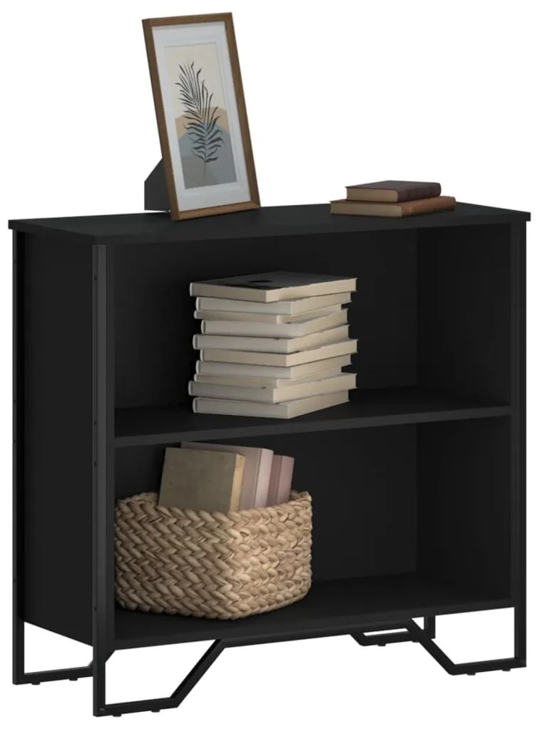 vidaXL Bibliotecă, negru, 80x31x74,5 cm, lemn prelucrat
