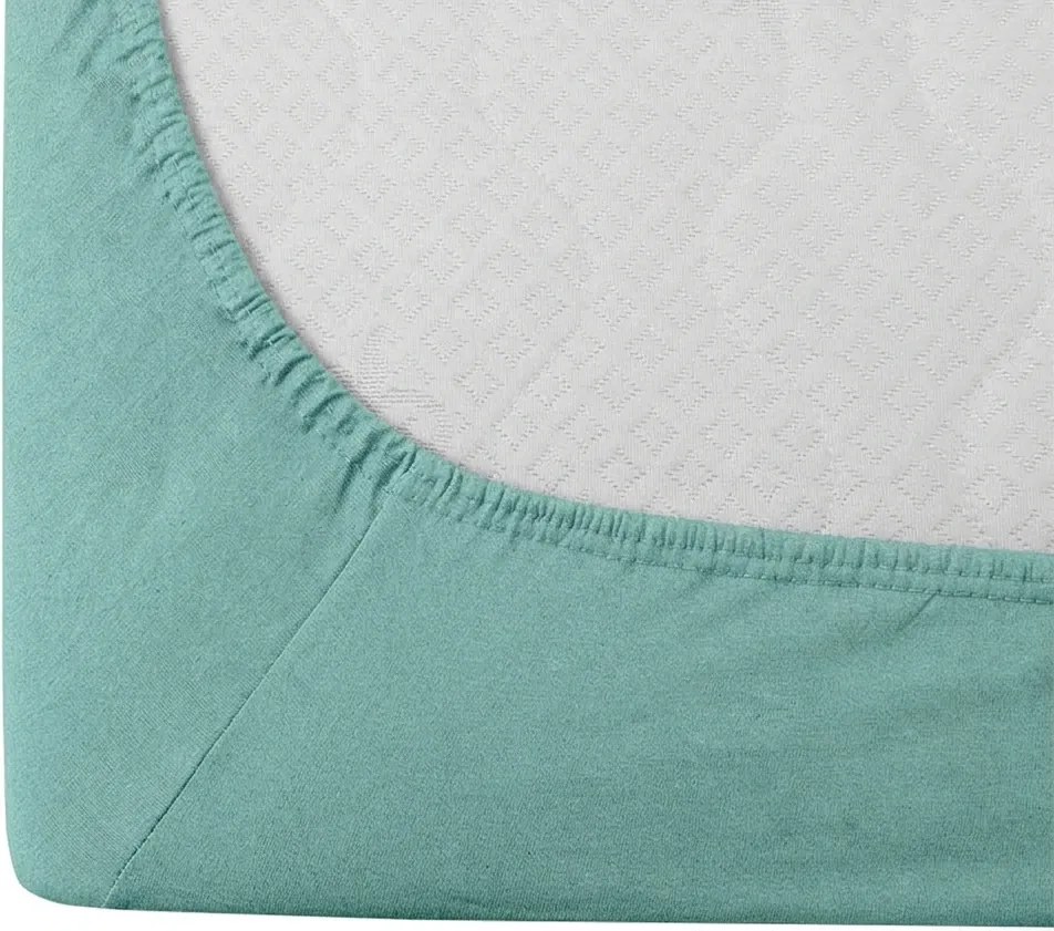 Cearsaf jersey 90 x 200 cm mentol