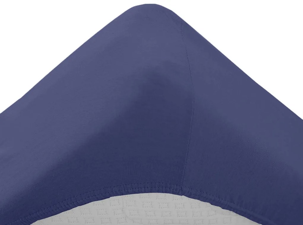 Cearsaf Jersey pentru patut copii bleumarin 70 x 140 cm