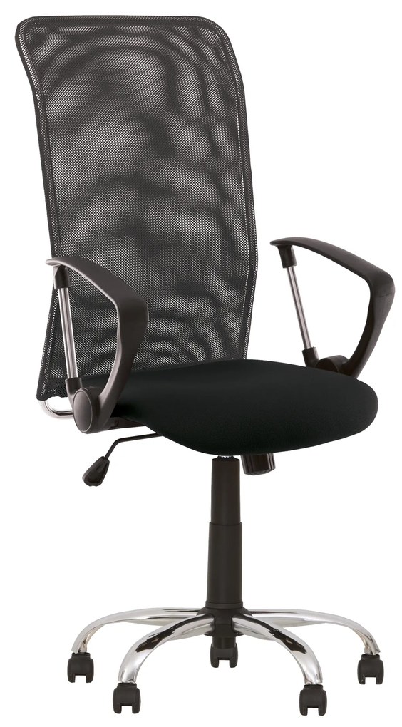 Scaun de birou Inter GTP, mesh/textil, negru