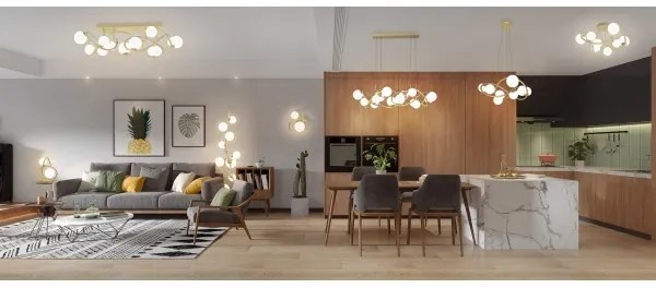 Aplică LED NANCY Wofi 4014-201 2xG9/3,5W/230V auriu/alb