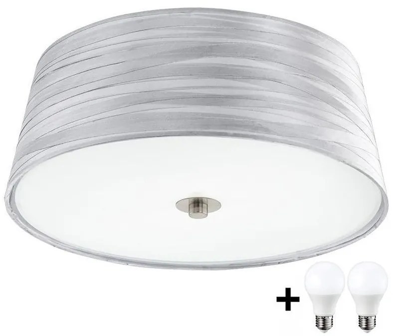 Plafonieră LED Eglo 94306 FONSEA 1 2xE27/9W/230V argintiu