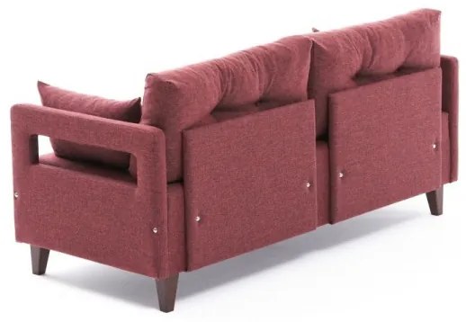Canapea fixa Comfort, Balcab Home, 2 locuri, 175x80x80 cm, lemn, arosu