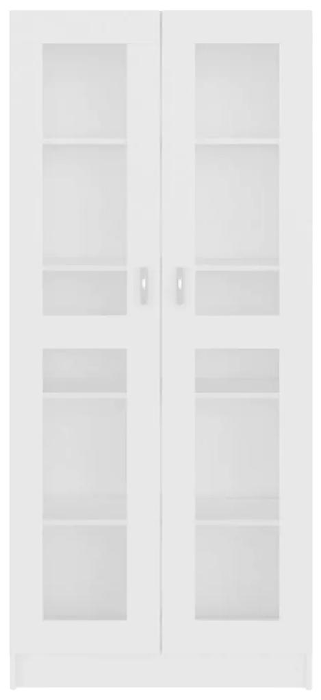 Dulap cu vitrina, alb, 82,5 x 30,5 x 185,5 cm, PAL Alb, 82.5 x 30.5 x 185.5 cm