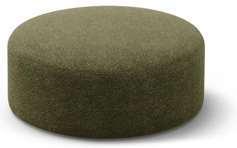 Taburet verde cu tapițerie din țesătură bouclé Dia – Micadoni