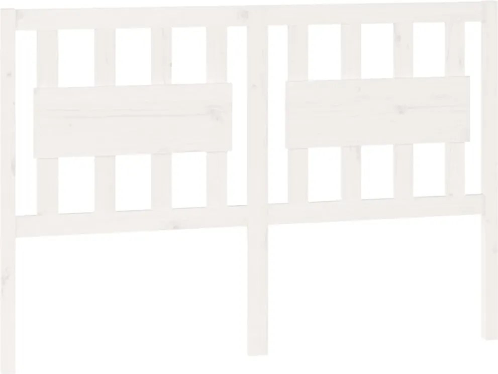 vidaXL Tăblie de pat, alb, 140,5x4x100 cm, lemn masiv de pin