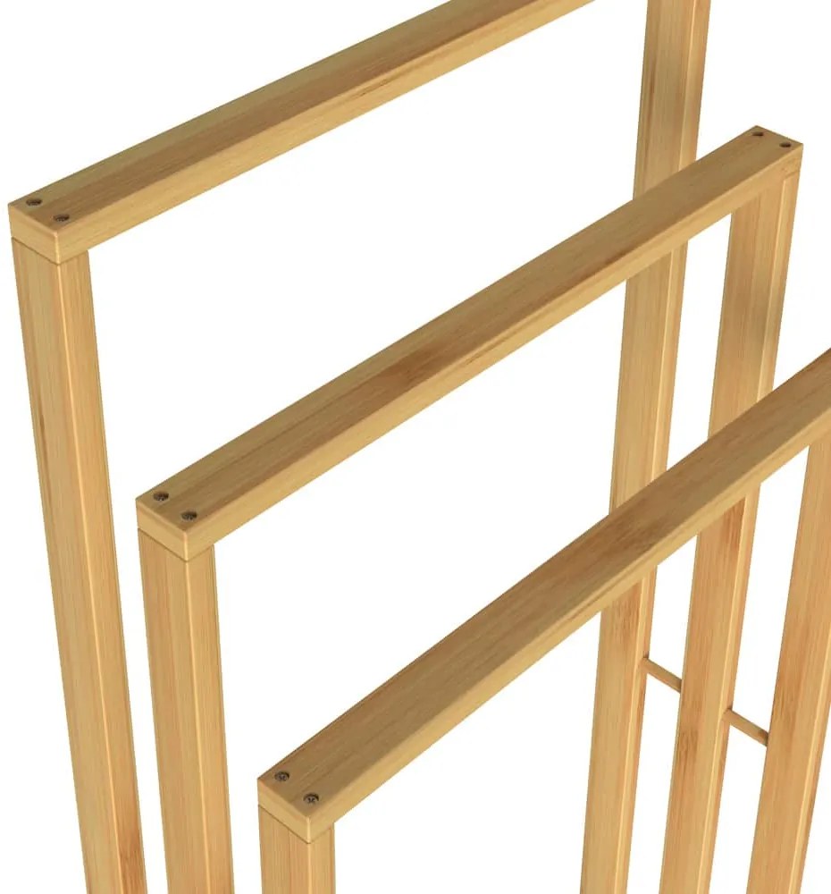 Deuba Suport pentru prosoape din bambus 40x24x82 cm