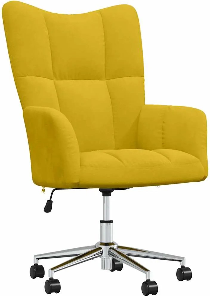 vidaXL Scaun de relaxare, galben muștar, catifea