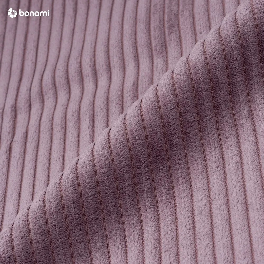 Taburet roz cu tapițerie din catifea reiată Nihad – Bobochic Paris