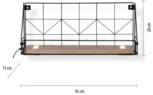 Raft cu iluminare LED BOARD 2xLED/1,75W/230V 45 cm Leuchten Direkt 15277-18