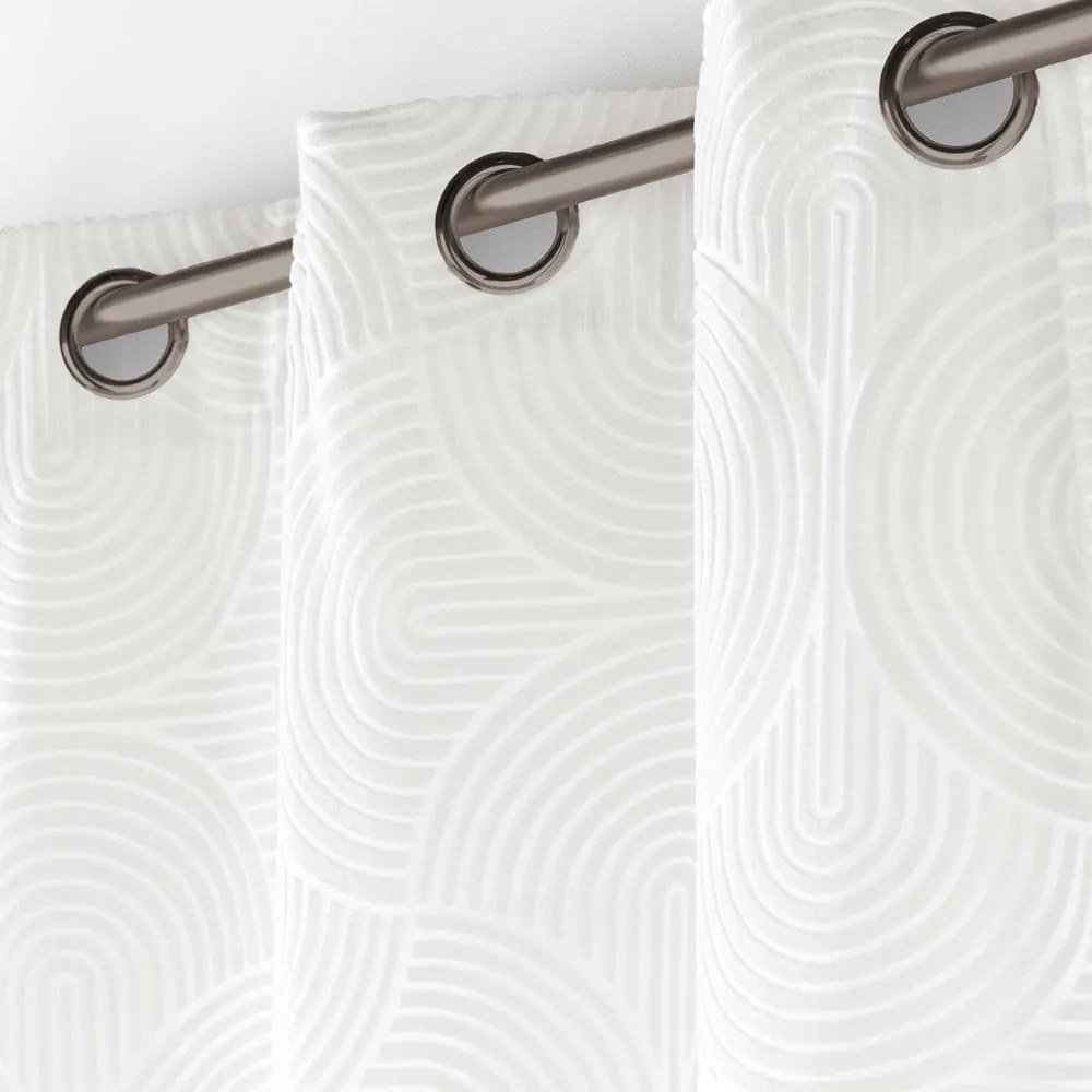 Draperie albă din catifea 135x260 cm Eva – douceur d'intérieur