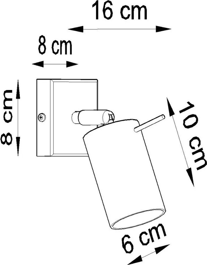 Spot alb din metal ø 6 cm Etna – Sollux