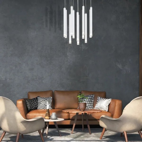 Lustră LED pe cablu ALBA 12xLED/1W/230V albă