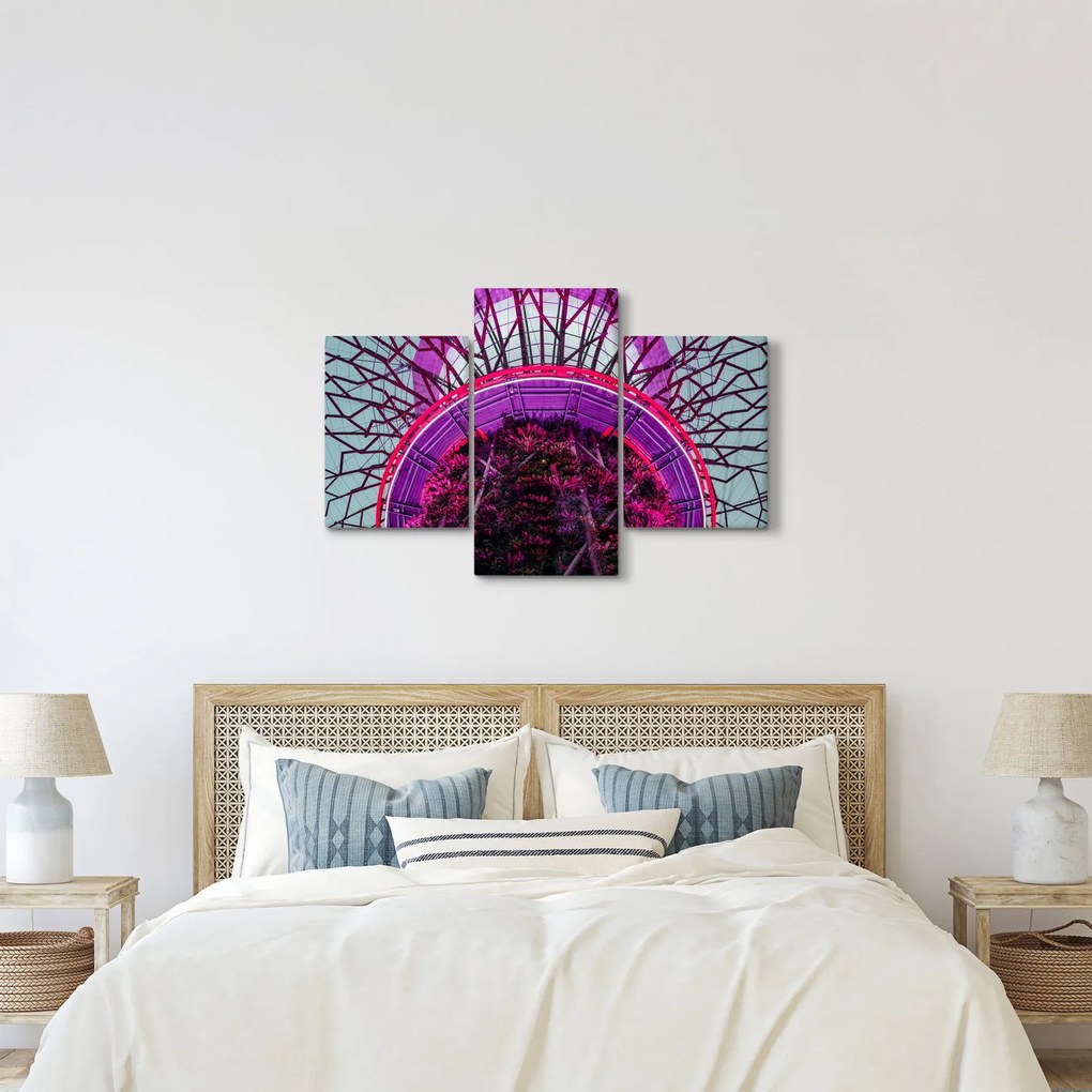 Tablou abstrac - crengi violete (90x60 cm)