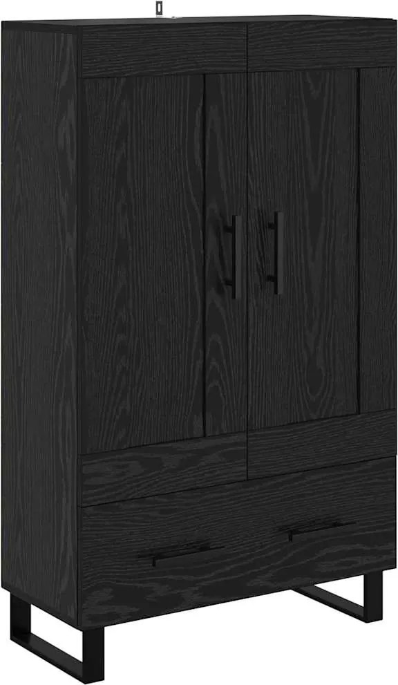 vidaXL Bufet cu sertar Stejar Negru 69,5 x 31 x 115 cm Lemn compozit