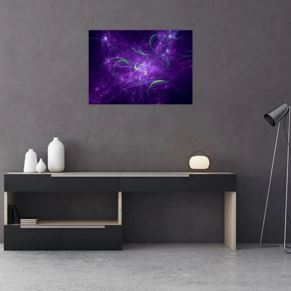Tablou -abstracție violetă (70x50 cm)