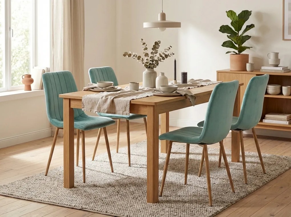 Scaun de catifea mentolat LAVA AQUA MINT