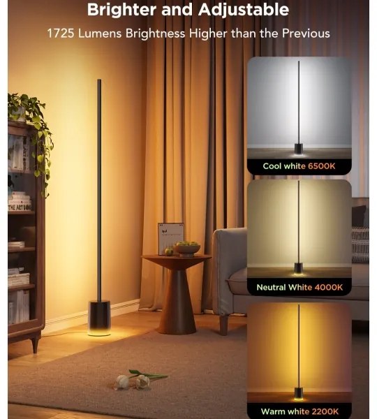 Lampadar LED Govee Smart MATTER LED RGBICWW Wi-Fi + telecomandă